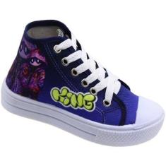 Tênis Casual infantil Ortobessa King Cano Alto Menino-Masculino