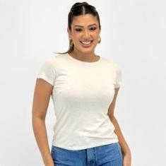 Blusa Malwee Manga Curta Feminina-Feminino