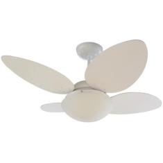 Ventilador de Teto Aliseu Vime Branco com Controle de Parede, Branco, 