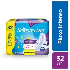 Absorvente Externo SEMPRE LIVRE Adapt Plus Seca com Abas Leve Mais Pague Menos 32un.
