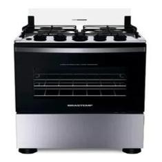 Fogão De Inox Brastemp Com 4 Queimadores E Acend. Automático