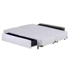 Cama Box KING SIZE Gavetão Branco Central - 193x203