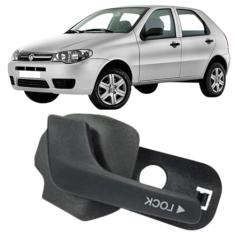 Maçaneta da Porta Traseira Interno Fiat Palio 4P 2004 em Diante Weekend 4P 2004 em Diante Siena 4P 2004 em Diante Preto Lado Direito