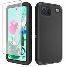 Asuwish Capa de telefone para LG K92 5G com protetor de tela de vidro temperado e capa de celular híbrida, resistente, à prova de choque, rígida, à prova de quedas, acessórios LGK925G K 92 K LMK920AM