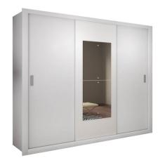 Guarda Roupa Casal 3 Portas Veneza Premium Rufato, Branco