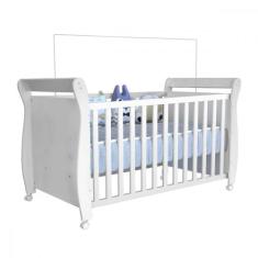 Berço Mini Cama em MDF Slim Tigus Baby, Branco