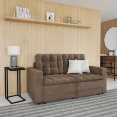 Sofá 3 Lugares Retrátil Colônia Suede Bege