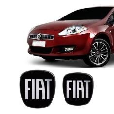 Kit Adesivos Emblemas Fiat Black Piano Diant. Tras. Bravo - SPORTINOX