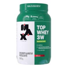 Max Titanium Top Whey 3W + Natural Pote 900 Gr Morango