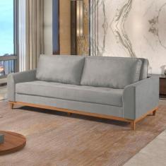 Sofá Cama Living Reclinável 223cm Pés em Madeira Maciça Lyon - Martins