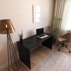 Escrivaninha Mesa Escritório 135cmx60cm 135cm Preto - Bramov Móveis