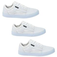 Kit 3 Pares De Tênis Casual Skate Escolar Haymax Original H8-Unissex