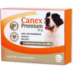 Vermifugo Ceva Canex Premium 3,6 g para Cães até 40 Kg - 2 Comprimidos