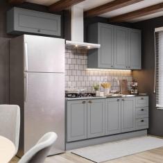 Cozinha Compacta 4 Peças Emily Cinza/Calcare