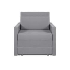 Sofá Cama Castor Solteiro Salerno Max Suede Cinza