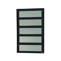 Janela de Alumínio Basculante 100x120cm Vidro Mini Boreal Elite Brimak Preto