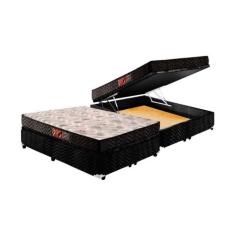 Cama Box Baú Queen: Colchão Espuma D45 Paropas Pasquale + Base CRC Sue