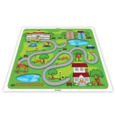 Pista Para Carrinhos Miniatura Cidade Parque Escola 80X80Cm - Plimshop
