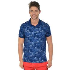 Camisa Polo Cidade Fenomenal (sem elasticidade), Azul marinho, GG