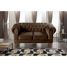 Sofá 2 Lugares Decoração Sara Recepção Dom Pedro Chesterfield - BELLA 