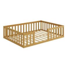 Cama Casal Montessoriana Nemargi Cor Nogueira