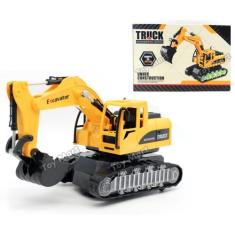 Brinquedo Trator Escavadeira de Esteira Com Luz E Som - Toy king