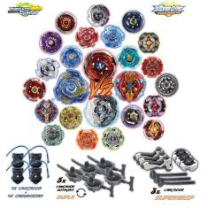 Kit 8 Beyblade Burst Vs 4 Beyblade Metal Led + 12 Lançador + 3 Grip - 