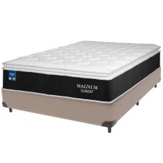Cama Box e Colchão Magnum Molas Ensacadas Casal Plumatex