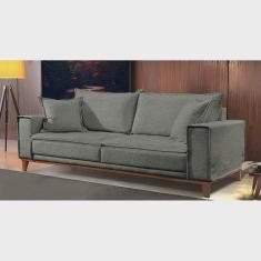 Sofá Fixo 3 Lugares Luxo 200 Cm Aquiles