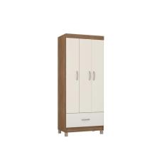 Guarda Roupa 3 Portas E 1 Gaveta Prince Amêndola-off White - Demóbile
