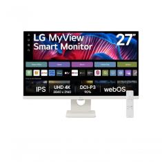 Monitor LG Myview Smart 27SR73U-W Tela IPS 4K 27" WebOs ThinQ Home Air Play Screen Share Bluetooth