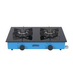 Fogao a Gas Portatil 2 Bocas Venax Flamalar Vitreo Azul