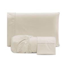 Jogo De Lençol Casal 3 Peças 300 Fios Palha