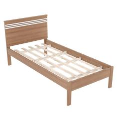 Cama De Solteiro Madeira Cm8010 Amêndoa-branco - Tecno Mobili