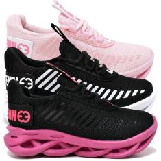 Kit 3 Tênis Infantil Menina Evoltenn Sola Trança Escolar-Feminino