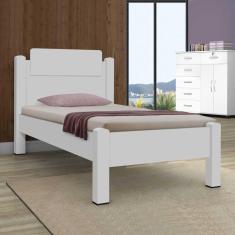 Cama de Solteiro Paris 25820/1 Branco - Gabrielli Móveis