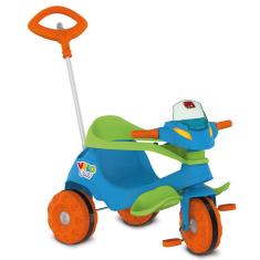 Triciclo Bandeirante Velobaby 356 Passeio e Pedal - Azul