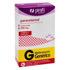 Paracetamol 500mg 20 comprimidos Prati Donaduzzi Genérico Adivah Cosméticos 20 Comprimidos