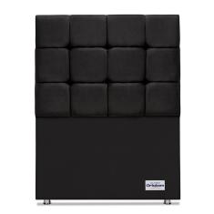 Cabeceira Amur Veluto Preto Solteiro (12x90x125) - Ortobom