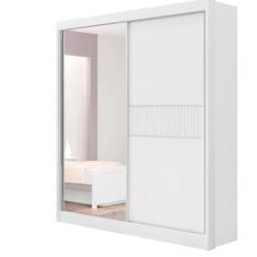 Guarda Roupa 2 portas Ripado Mdf Branco