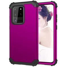 Projetado para Galaxy S20 Ultra 6,9 "Caso, três em um TPU+PC Caso de proteção Silicone Ultra Slim Slim Chefe de Proteção à prova de choque, Proteção de gota de nível militar, capa de telefone protetor