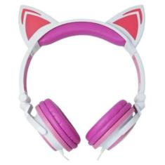 Fone Ouvido Headphone Orelha De Gato Com Led P2 Hf-C22 - Exbom