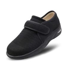 Tênis feminino de caminhada para diabéticos, ajustável, para uso ao ar livre, fácil de colocar e tirar, chinelos de largura larga, conforto para idosos, pés inchados, edema, dor nos pés, Respirável -
