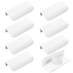 MOROBOR Pacote com 8 puxadores de borda de dedo, puxadores de gaveta de armário instantâneos autoadesivos puxadores ocultos puxador de gaveta estilo moderno para armário hardware gaveta roupeiro, 80