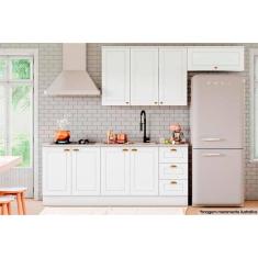 Cozinha Modulada Completa Americana 5 Peças (2 Armários + 2 Balcões + 1 Complemento) C5P15 Branco - Henn