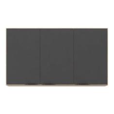 Armário Aéreo Firenze 3 Portas Avena/Grafito - Demóbile, Avena/Grafito