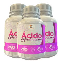 Ácido Hialurônico 500Mg 60 Cápsulas Kit Com 3 Potes