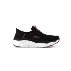 Tênis Feminino Skechers Slip-Ins Max Cushioning Preto Rosa-Feminino