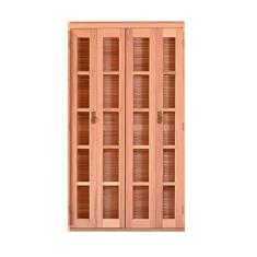 Kit Porta de Madeira Veneziana PE541 Gold Natural 216cmx180cm Esel Natural