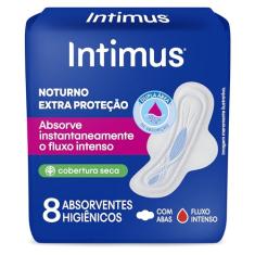 Absorvente Intimus® Noturno Seca C/Abas - 8 UN